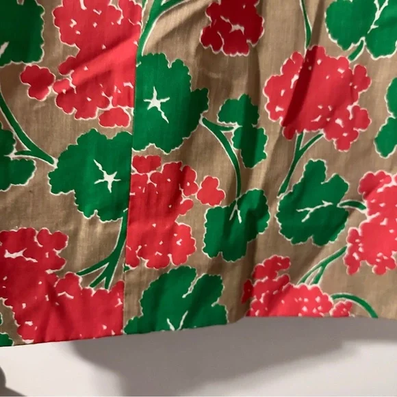 Vintage Peter Popovitch Tan Red Green Floral Skirt Women’s Size Small Spring - Picture 6 of 16